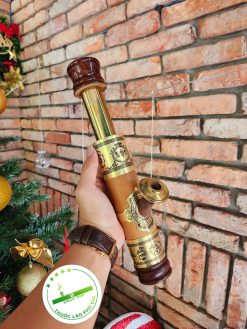 Điếu cày rút bỏ túi trúc bọc đồng trơn MNBT01