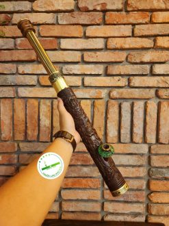 Điếu cày rút gỗ mun đen trạm rồng
