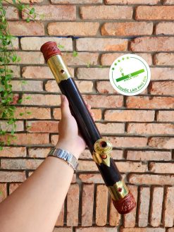 Điếu cày trúc mini rút đế cẩm bọc đồng khảm ngọc (kèm bao da loại dày có túi phụ) 2 z4223971588980 0def32a1780e99ed1910500b9d239cdd