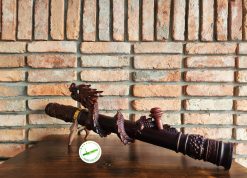 Điếu cày mun trạm rồng cuộn D10