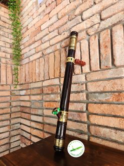 Điếu cày mun sừng khối trạm trơn