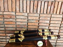 Điếu cày trúc bọc đồng 2 lớp khảm nổi N12