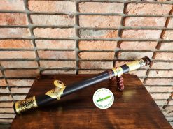 Điếu cày Thanh Hóa trúc bọc đồng 2 lớp khảm nổi N12 2 Điếu cày trúc bọc đồng 2 lớp khảm nổi N12