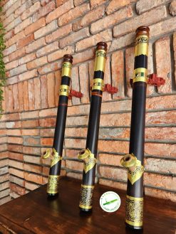 Điếu cày trúc bọc đồng 2 lớp khảm nổi N12