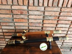 Điếu cày trúc bọc đồng khảm nổi N10