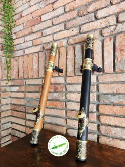 Điếu cày trúc bọc đồng khảm nổi N10