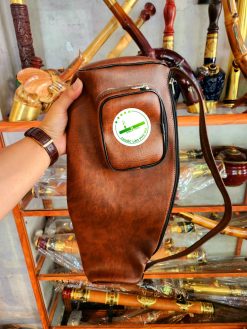 Bao da đựng điếu cày mini có chân - size nhỡ