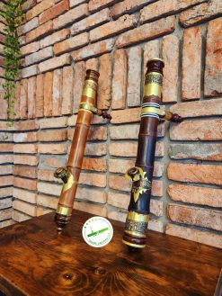 Điếu cày Tre gai mini du lịch bọc đồng TG03