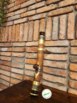 Điếu cày tre gai mini du lịch bọc đồng tg04