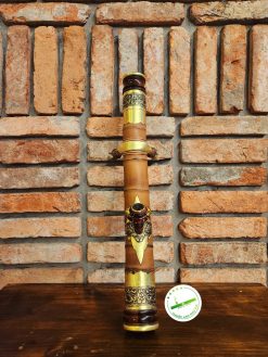 Điếu cày tre gai mini du lịch bọc đồng tg04