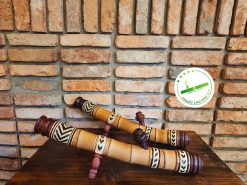 Điếu cày Tre gai mini du lịch bọc mây thảm TG05