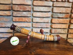 Điếu cày Tre gai mini du lịch bọc mây thảm TG05