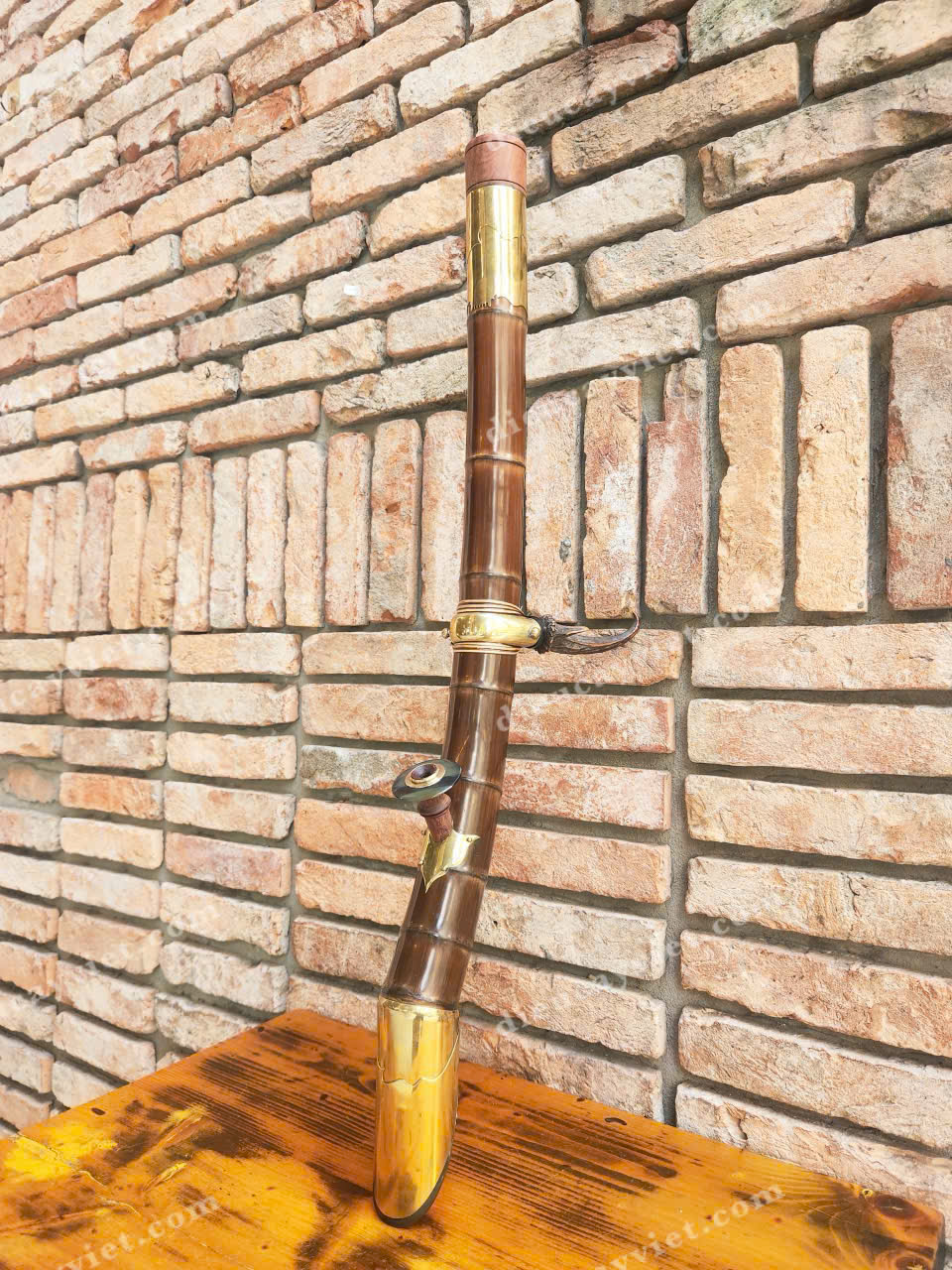 Điếu Cày Tre Gai Dáng Dị Bọc Đồng TG33 bộ phận điếu gỗ cao cấp, làm tăng chi tiết xa xỉ cho cây điếu
