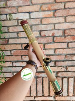 điếu cày nứa mini du lịch bọc đồng có chân MMN06