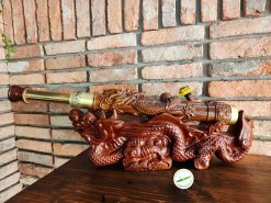 Bộ điếu cày Đại Long Pháo mun đỏ