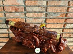 Bộ điếu cày Đại Long Pháo mun đỏ