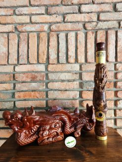 Bộ điếu cày Đại Long Pháo mun đỏ