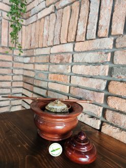 Điếu bát Bát Tràng men rạn xái gỗ B03