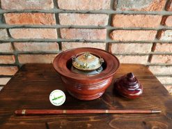 Điếu bát Bát Tràng men rạn xái gỗ B03