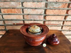 Điếu bát Bát Tràng men rạn xái gỗ B03