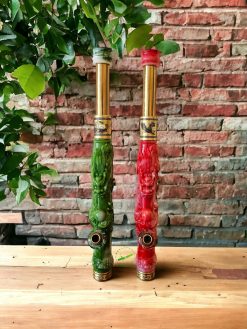 Điếu cày Ngọc Khối mini rút trạm rồng nổi