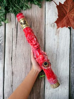 Điếu cày Ngọc Khối mini rút trạm rồng nổi