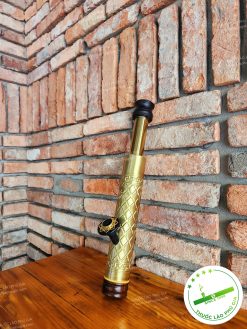 Điếu cày mini rút đồng nguyên khối dập nổi DK03