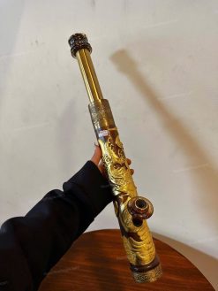 Điếu cày rút mini gỗ mun đen trạm rồng nổi MNM03 2 Điếu cày rút mini gỗ mun đen trạm rồng nổi MNM03