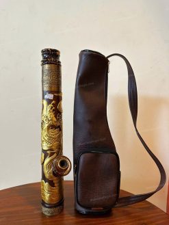 Điếu cày rút mini gỗ mun đen trạm rồng nổi MNM03 4 Điếu cày rút mini gỗ mun đen trạm rồng nổi MNM03