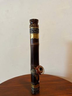 Điếu cày trúc mini rút gốc trúc bọc đồng 2 lớp MNT8