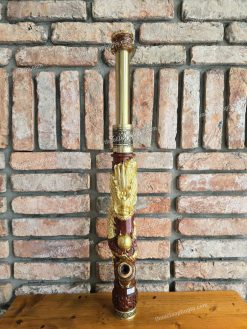 Điếu cày gỗ mun mini rút trạm rồng nổi MNM03 45cm bền đẹp 7 Điếu cày gỗ mun mini rút trạm rồng nổi MNM03