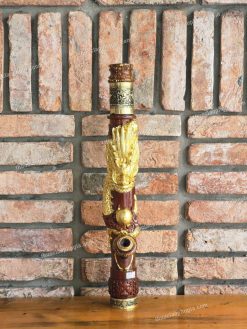 Điếu cày gỗ mun mini rút trạm rồng nổi MNM03 45cm bền đẹp 6 Điếu cày gỗ mun mini rút trạm rồng nổi MNM03