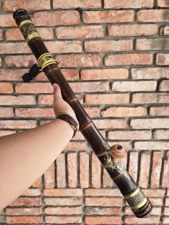 Điếu cày nhiều mắt bọc đồng khảm N27