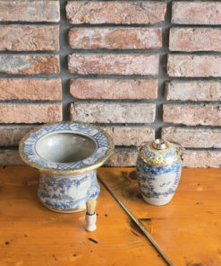 Điếu bát Bát Tràng men rạn dáng cao size lớn B04 sang trọng mát khói