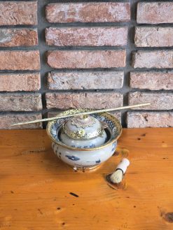 Điếu bát Bát Tràng men rạn dáng tròn size lớn B05 bền đẹp mát khói