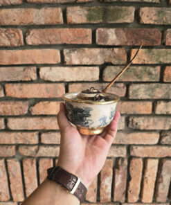 Điếu bát Bát Tràng men rạn mini B06 bền đẹp tiện gọn