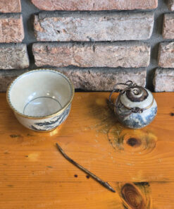 Điếu bát Bát Tràng men rạn mini B06 bền đẹp tiện gọn