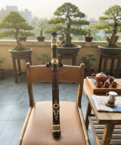 Điếu cày trúc bọc đồng khảm N28