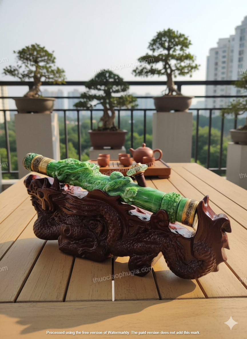 Bộ điếu cày đại long pháo gỗ khối - đẳng cấp bo-dieu-cay-dai-long-phao-ngoc-khoi-brk02