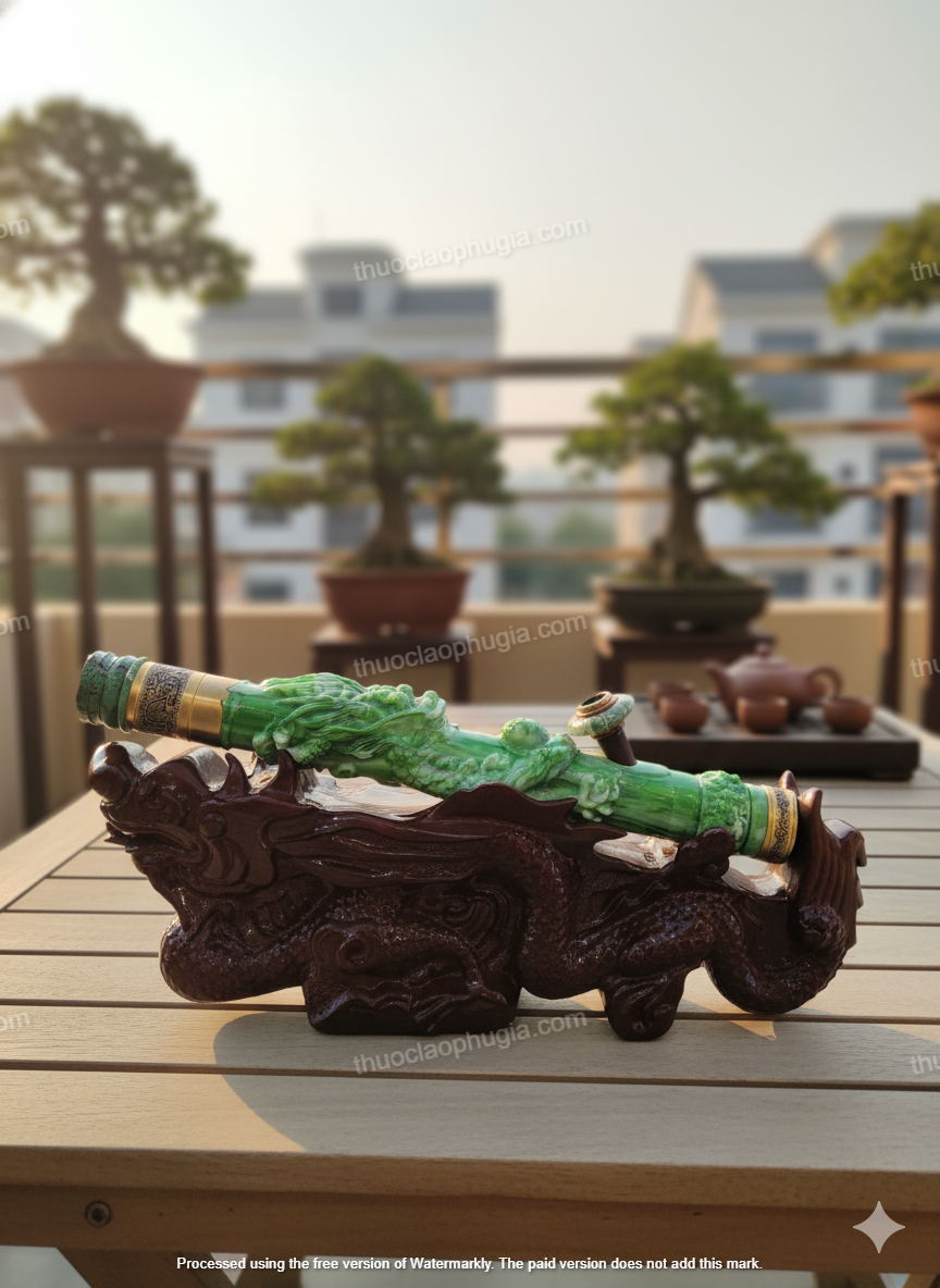 Bộ điếu cày đại long pháo gỗ khối - đẳng cấp bo-dieu-cay-dai-long-phao-ngoc-khoi-brk02