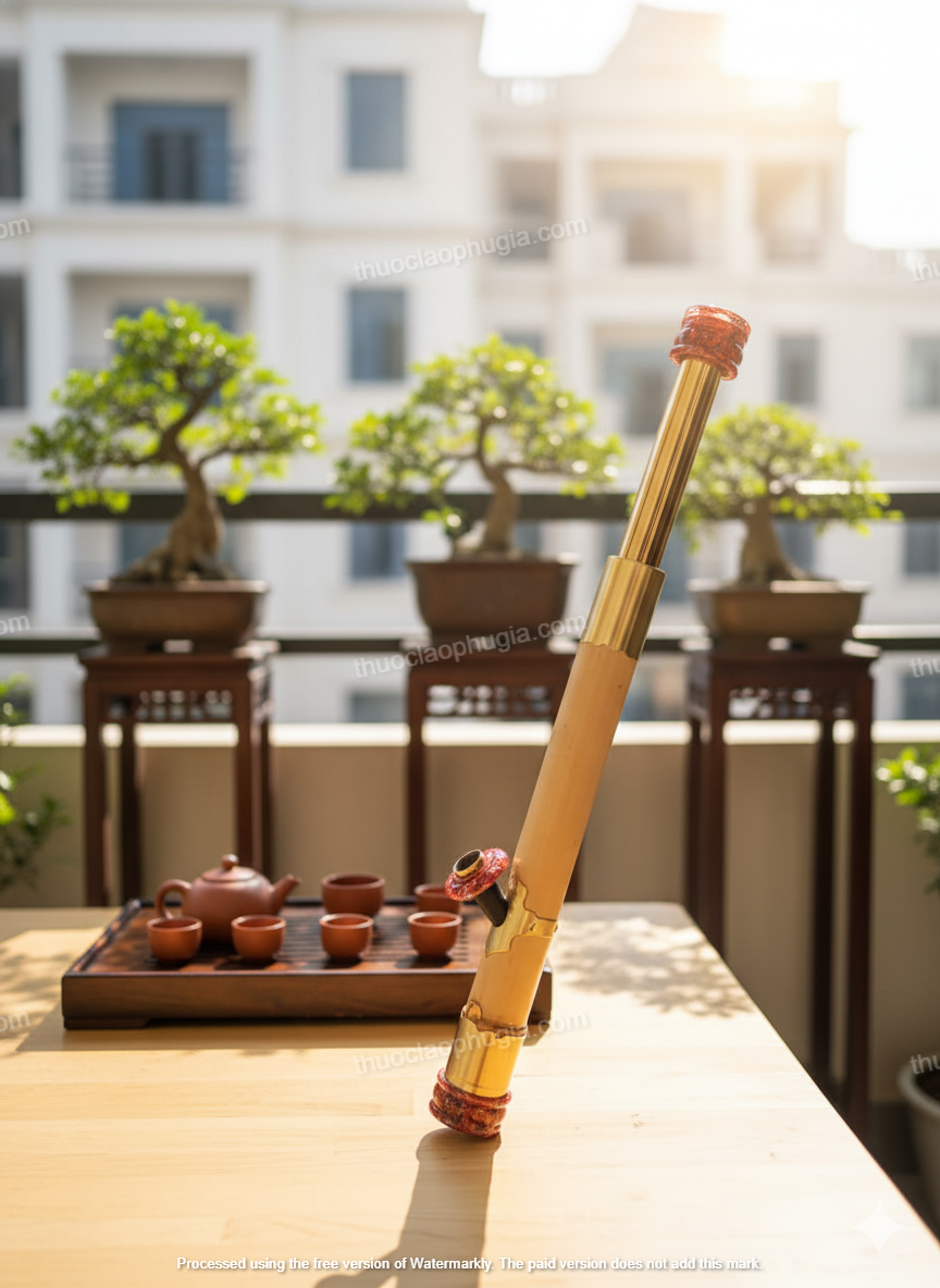 Điếu cày mini nứa rút bọc đồng trơn MNN011 mới dieu-cay-mini-nua-rut-boc-dong-tron-mnn11