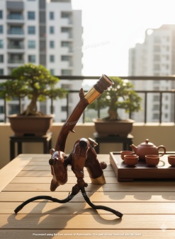 Điếu cày dị tre gai dáng xoắn ốc X05 - điếu quái - đẳng cấp