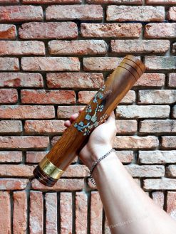 Điếu cày biến hình giấu nỏ mun khảm BH21 bền đẹp