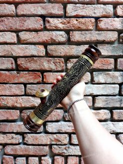 Điếu cày mini rút đồng khối khảm rồng DK05 bền đẹp