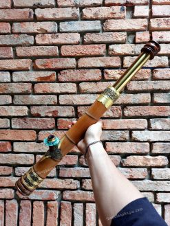 Điếu cày trúc mini rút nhiều mắt bọc đồng 2 lớp MNT15 độc đẹp