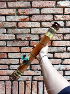 Điếu cày trúc mini rút nhiều mắt bọc đồng 2 lớp MNT15 độc đẹp