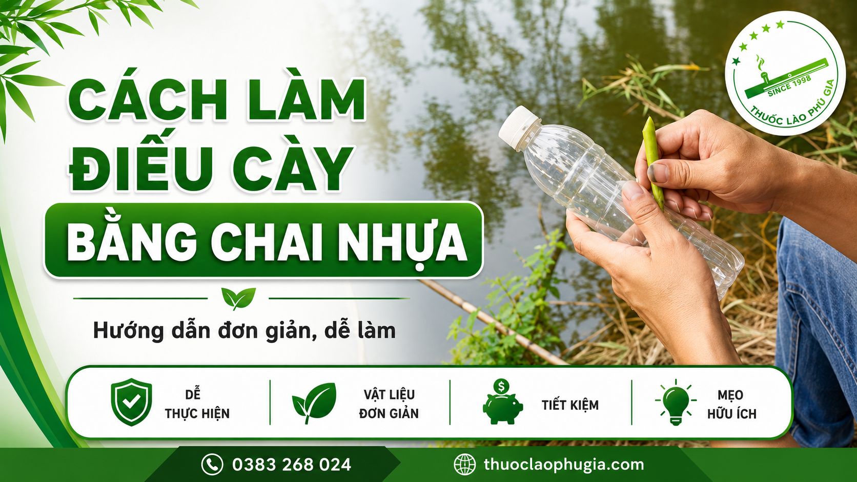 cach lam dieu cay bang chai nhua ava
