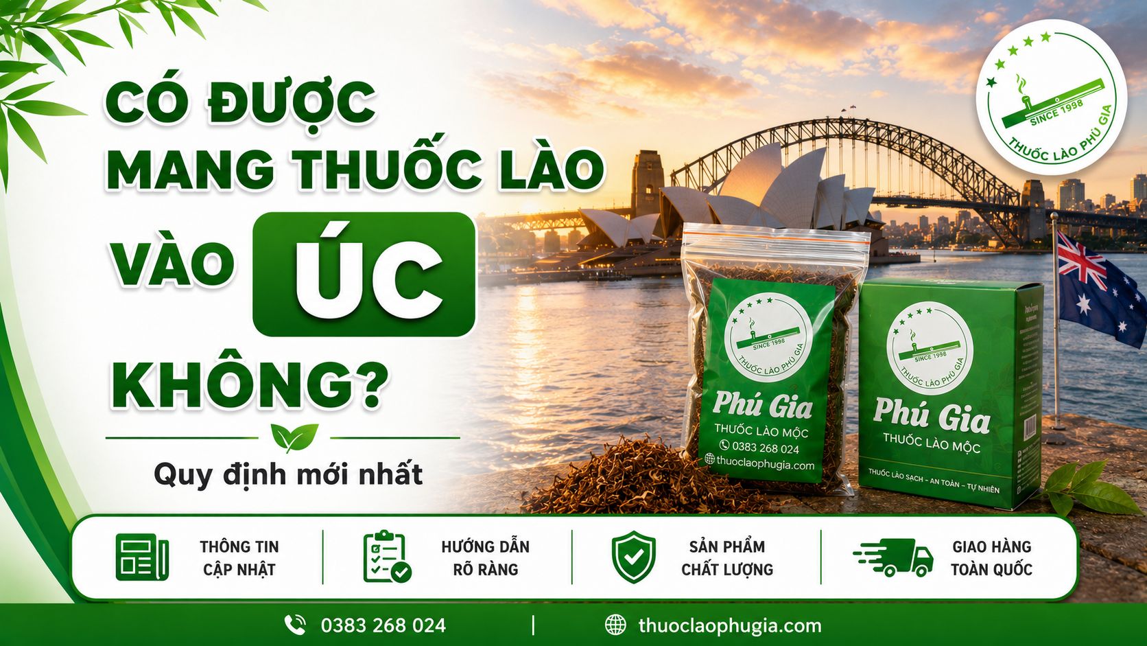 mang thuốc lào vào Úc quy định mới nhất
