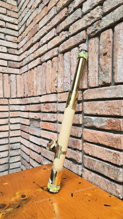 Điếu cày nứa mini rút bọc đồng trơn MNN013