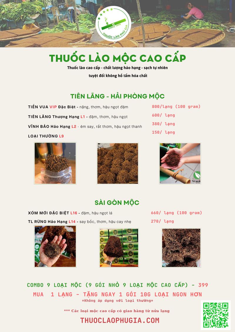 Mua thuốc lào ngon Hà Nội ở đâu chuẩn mộc, không hồ tẩm hóa chất, chất lượng cao? 4 thuốc lào ngon tại hà nội